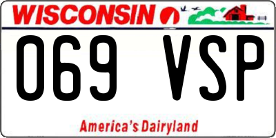 WI license plate 069VSP