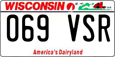 WI license plate 069VSR