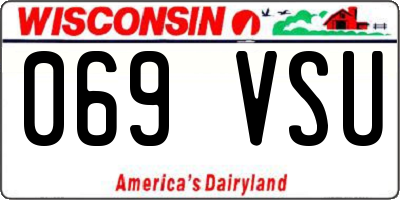WI license plate 069VSU