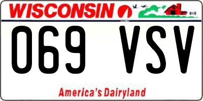 WI license plate 069VSV