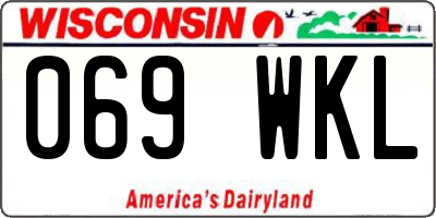 WI license plate 069WKL