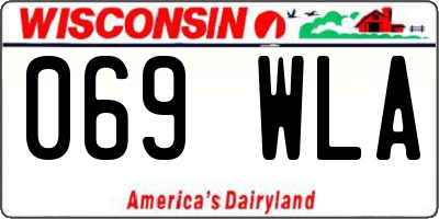 WI license plate 069WLA