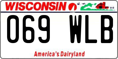 WI license plate 069WLB