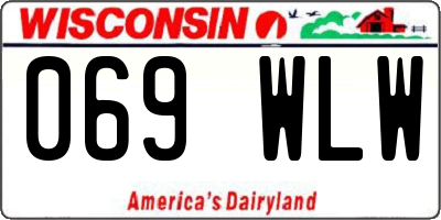 WI license plate 069WLW