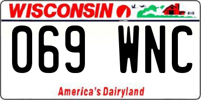 WI license plate 069WNC