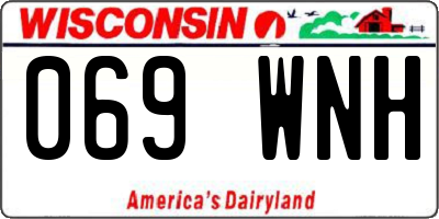 WI license plate 069WNH