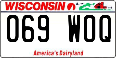 WI license plate 069WOQ