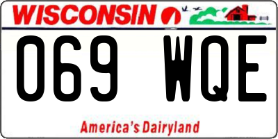 WI license plate 069WQE