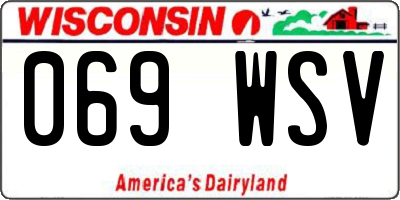 WI license plate 069WSV