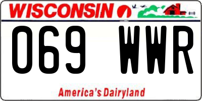 WI license plate 069WWR