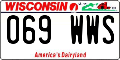 WI license plate 069WWS