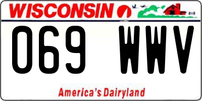 WI license plate 069WWV