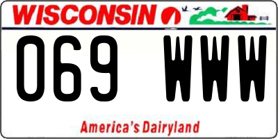 WI license plate 069WWW