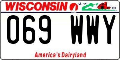 WI license plate 069WWY