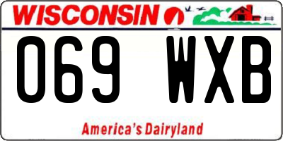 WI license plate 069WXB