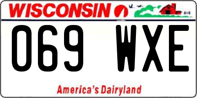 WI license plate 069WXE