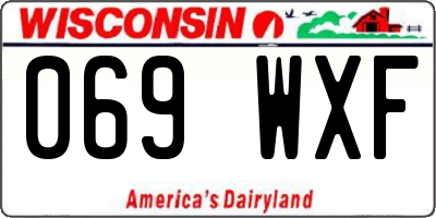 WI license plate 069WXF
