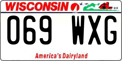 WI license plate 069WXG