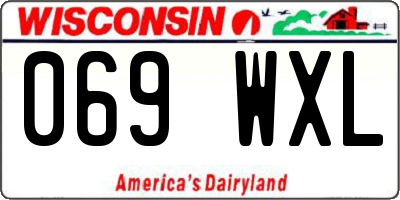 WI license plate 069WXL