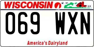 WI license plate 069WXN