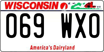 WI license plate 069WXO