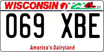WI license plate 069XBE