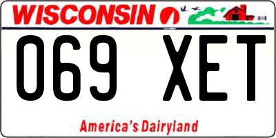 WI license plate 069XET
