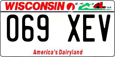 WI license plate 069XEV