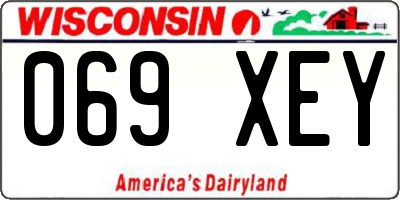 WI license plate 069XEY
