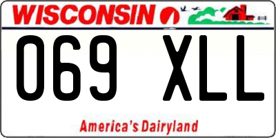 WI license plate 069XLL
