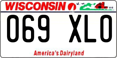 WI license plate 069XLO