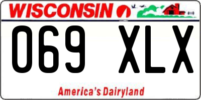 WI license plate 069XLX