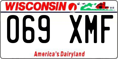 WI license plate 069XMF