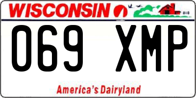 WI license plate 069XMP