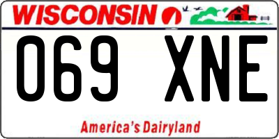 WI license plate 069XNE