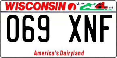 WI license plate 069XNF