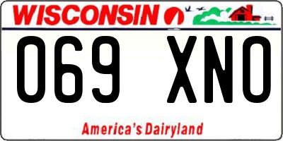 WI license plate 069XNO