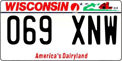 WI license plate 069XNW