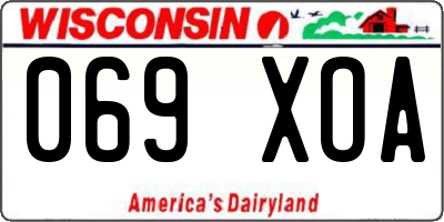 WI license plate 069XOA