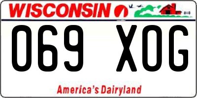 WI license plate 069XOG