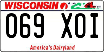 WI license plate 069XOI