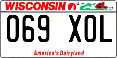 WI license plate 069XOL