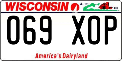 WI license plate 069XOP