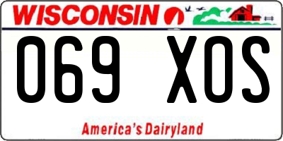 WI license plate 069XOS