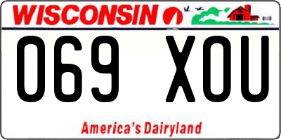 WI license plate 069XOU