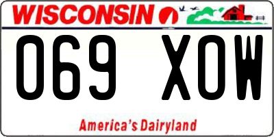 WI license plate 069XOW