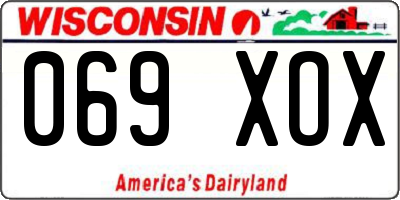 WI license plate 069XOX