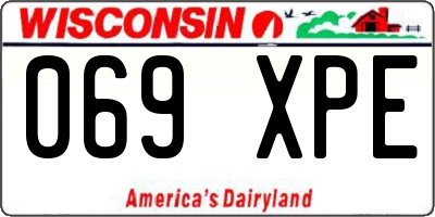 WI license plate 069XPE