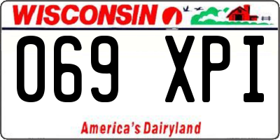 WI license plate 069XPI