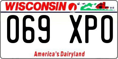 WI license plate 069XPO